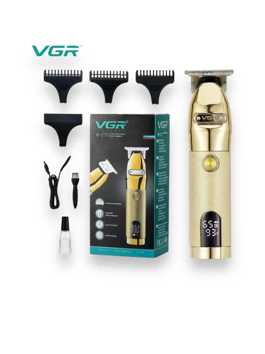 Maquina Cortadora De Cabello Profesional VGR V-275 Inalámbrica Recargable