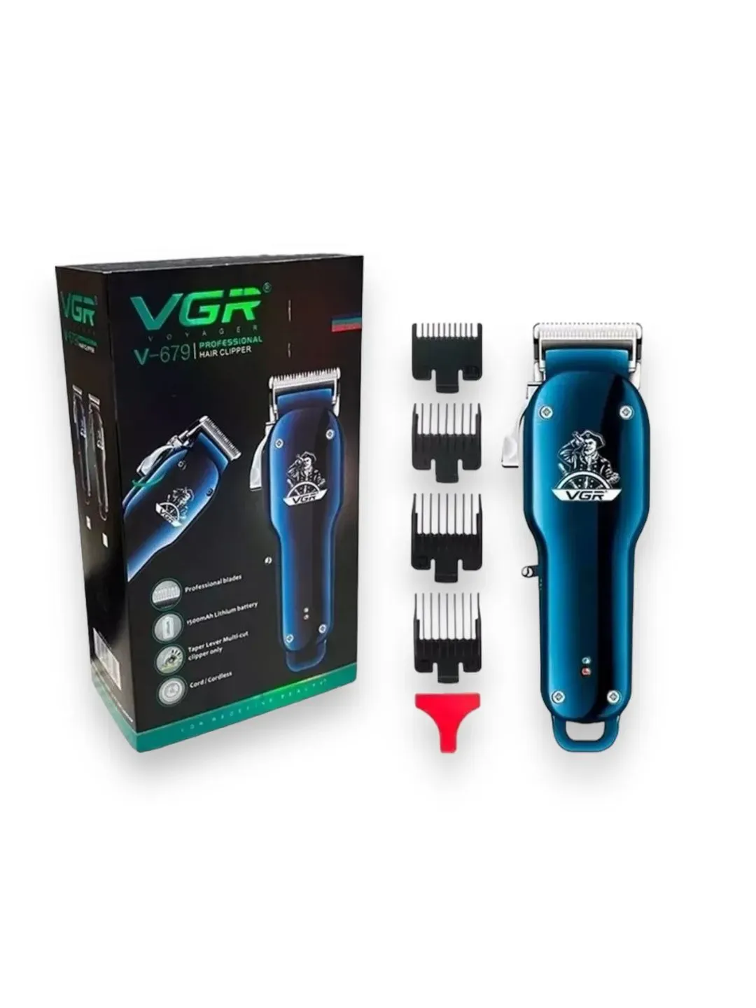 Maquina Cortadora De Cabello Profesional VGR V-679 Inalámbrica Recargable