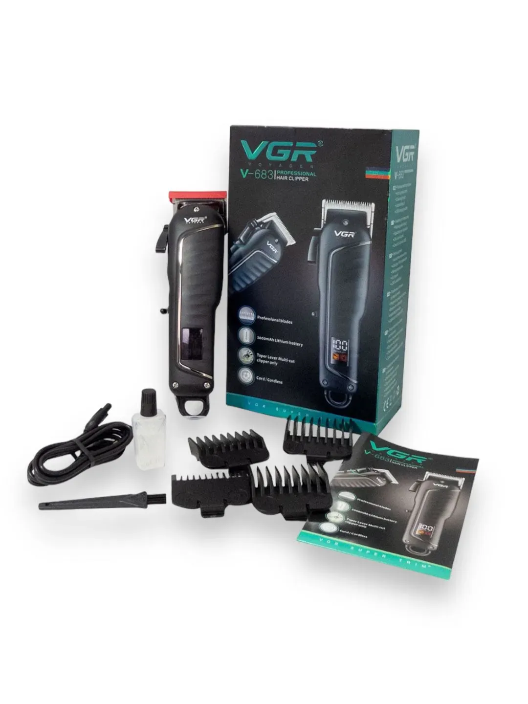 Maquina Cortadora De Cabello Profesional VGR V-683 Inalámbrica Recargable