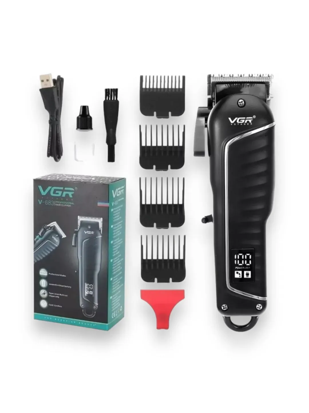 Maquina Cortadora De Cabello Profesional VGR V-683 Inalámbrica Recargable