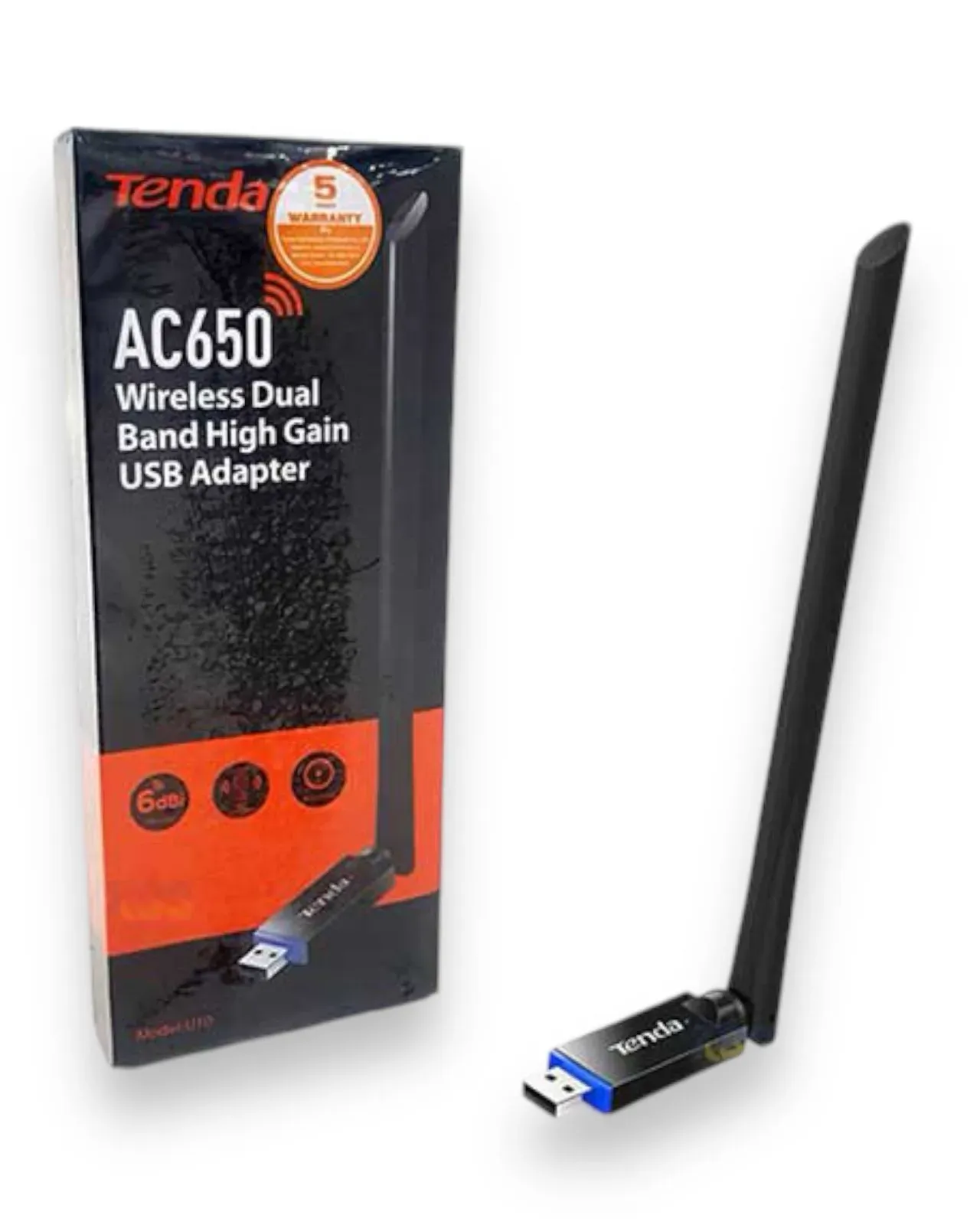 Adaptador Wifi Usb Tenda U10 Dual Band AC650