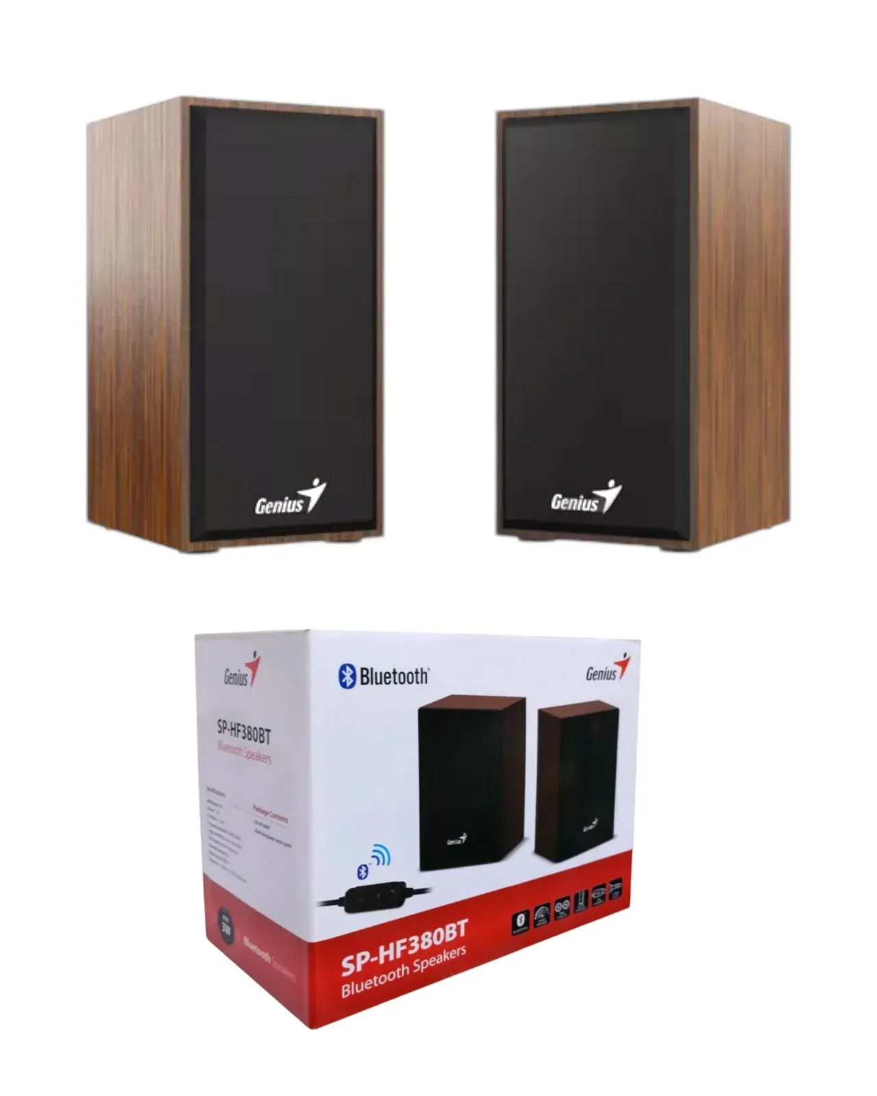 Parlantes Genius Bluetooth Madera  SP-HF380 BT USB