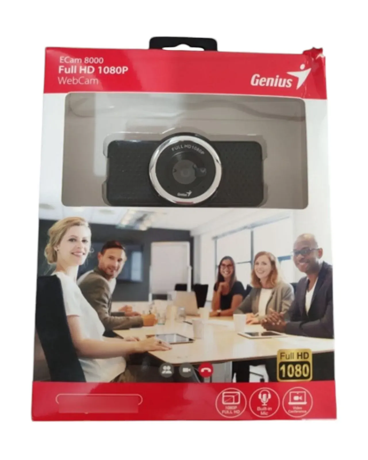 Camara Web Genius ECAM 8000 Webcam FULL HD / Videochats En Fhd 1080p 30FPS