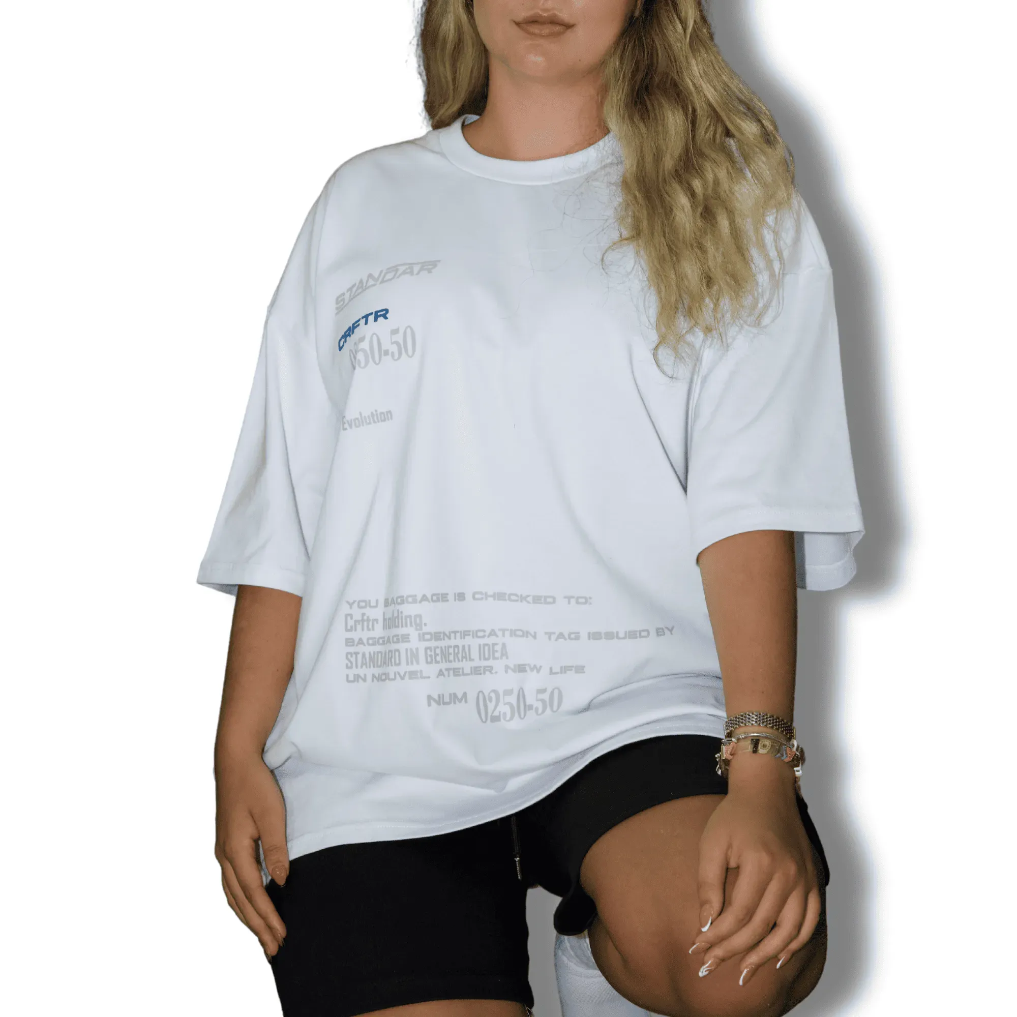 Camiseta  oversized  Fuel Blanco 