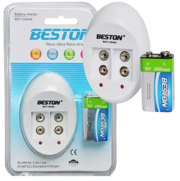 Cargador De Pilas Beston BST-C818 9V