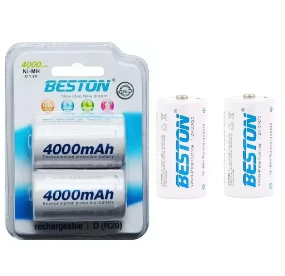 Baterías Recargables Beston BST-Tipo D R20