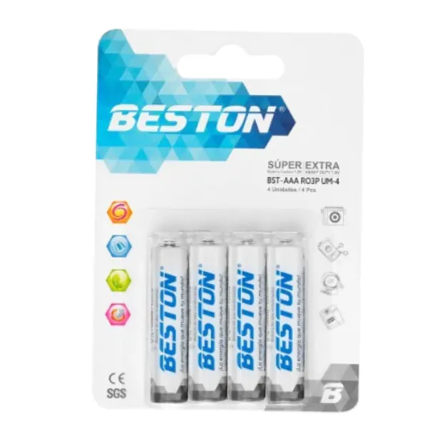 Set De Pilas De Carbón BESTON X 4 BST-AA 