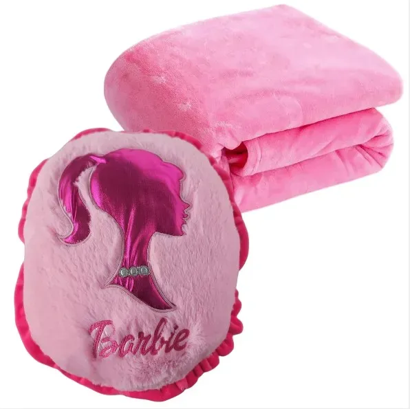 Peluche Barbie Con Cobija Integrada