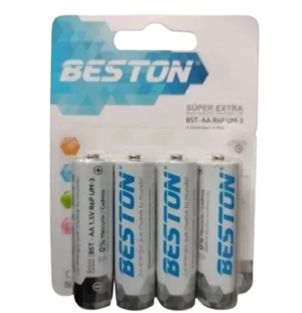 Set De Pilas De Carbón BESTON X 4 BST-AA 