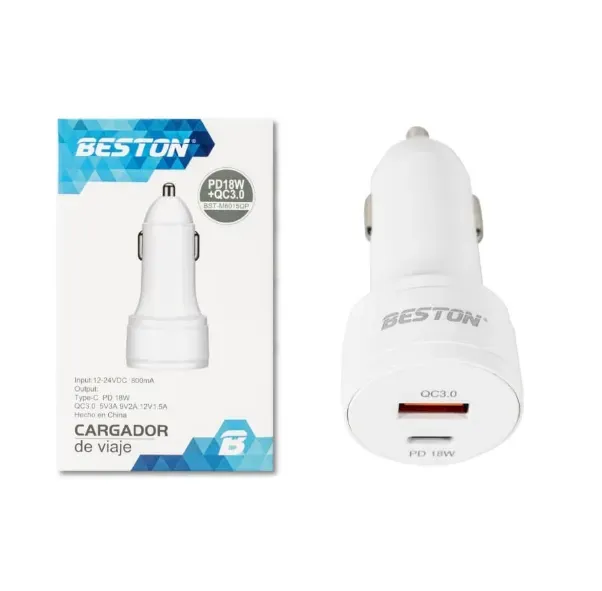 Cargador De Celular Para Carro BESTON BST-M6010