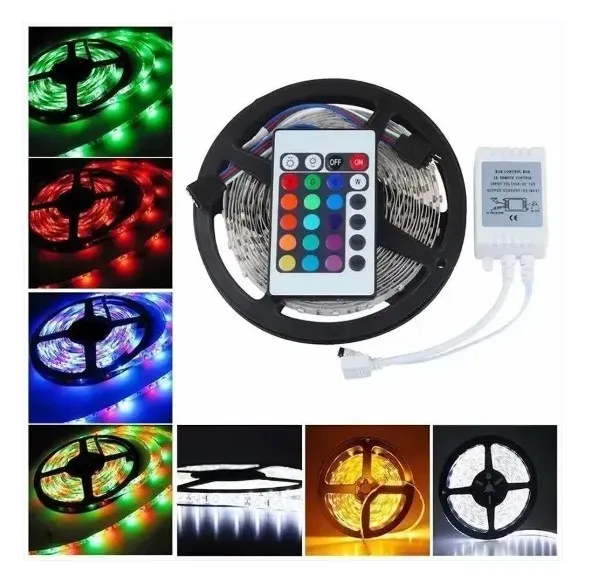 Luces LED Strip 5M Con Mando A Distancia 5V + App