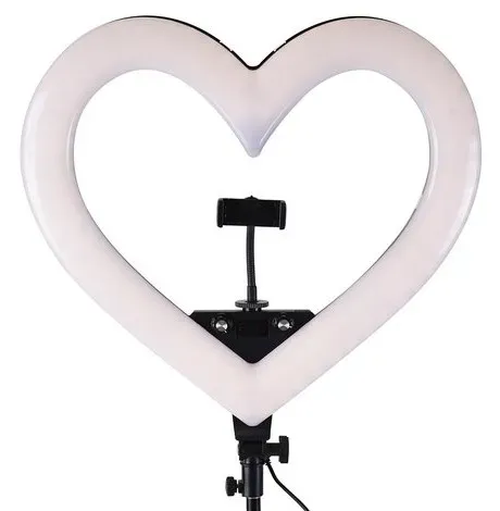 Aro Luz LED Corazón 33cm + Trípode Ilumina tu Belleza con Amor