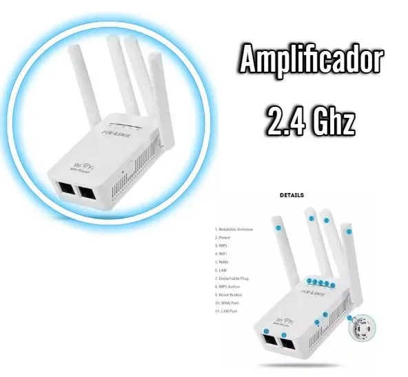 Repetidor Amplificador Inalámbrico 4 Antenas: Tu Solución Wi-Fi Definitiva