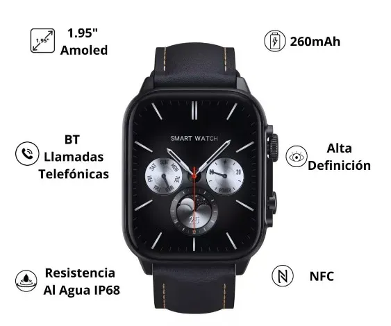 Reloj Inteligente G-TIDE S5 PRO Negro: Monitoriza Tu Actividad Y Estilo 