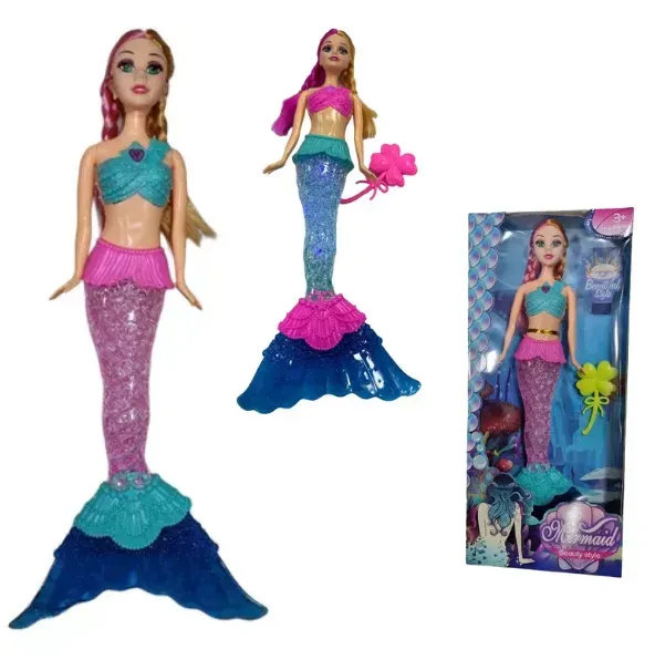 Muñeca Sirena Mágica Con Música Y Luces De Colores