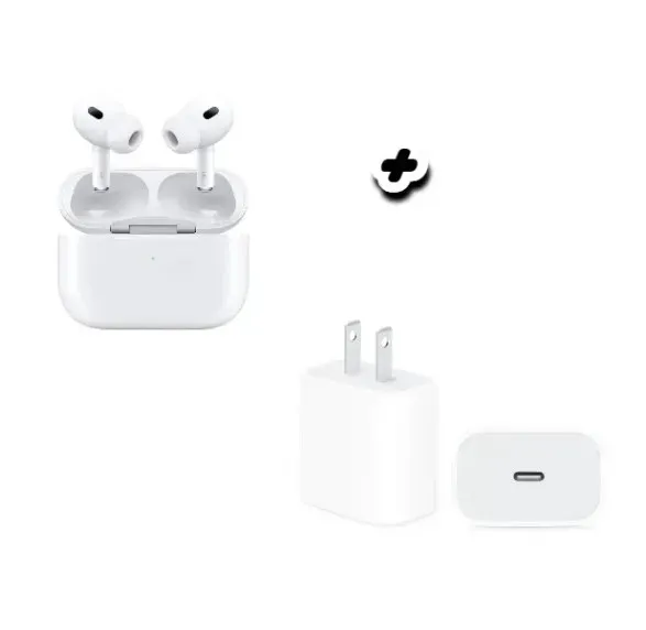 AirPods Pro 2 + Cargador 20W + Obsequio Forro De Cargador