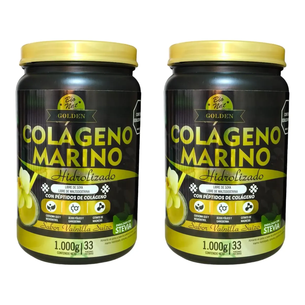 2 Colágenos Marino sin soya ni maltodextrina sabor a Vainilla