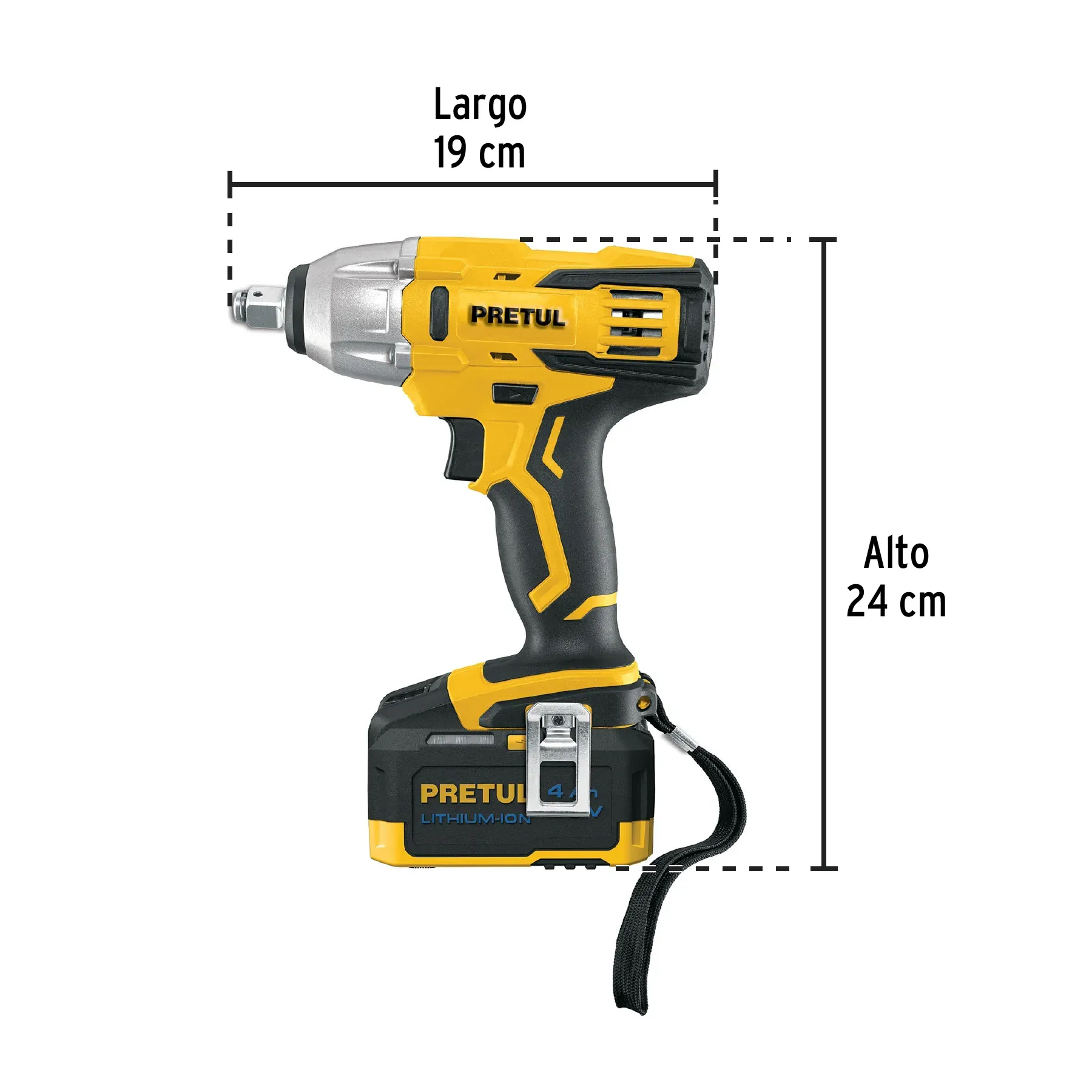 Llave De Impacto Inalámbrica 1/2" 20V Pretul