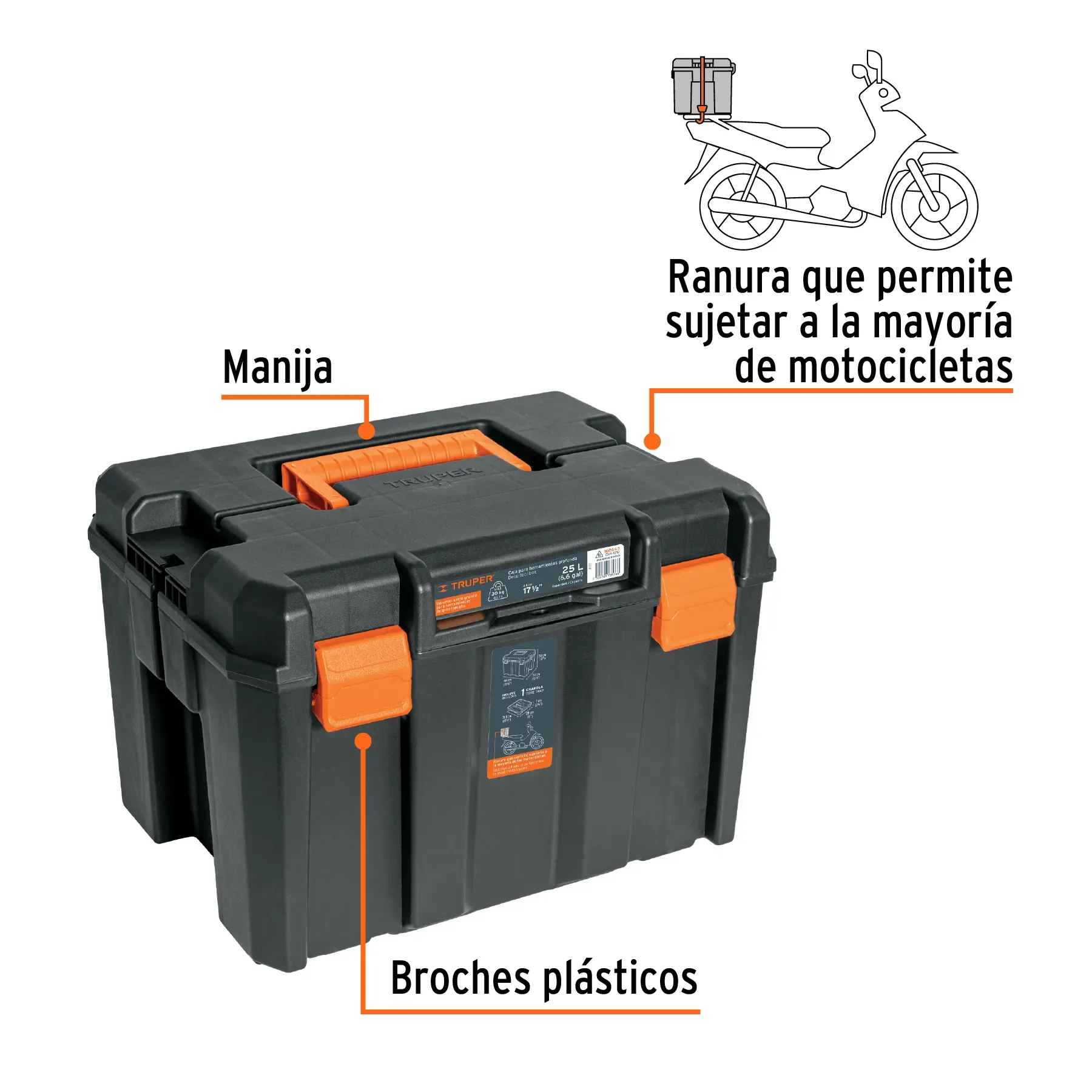 Caja De Herramienta Profunda De 17" x 12" Truper