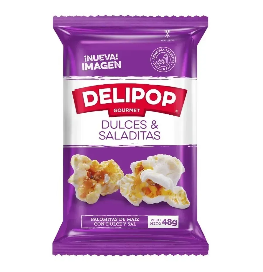 Delipop Crispetas Surtida Sal Marina / Dulce X 12 Unidades