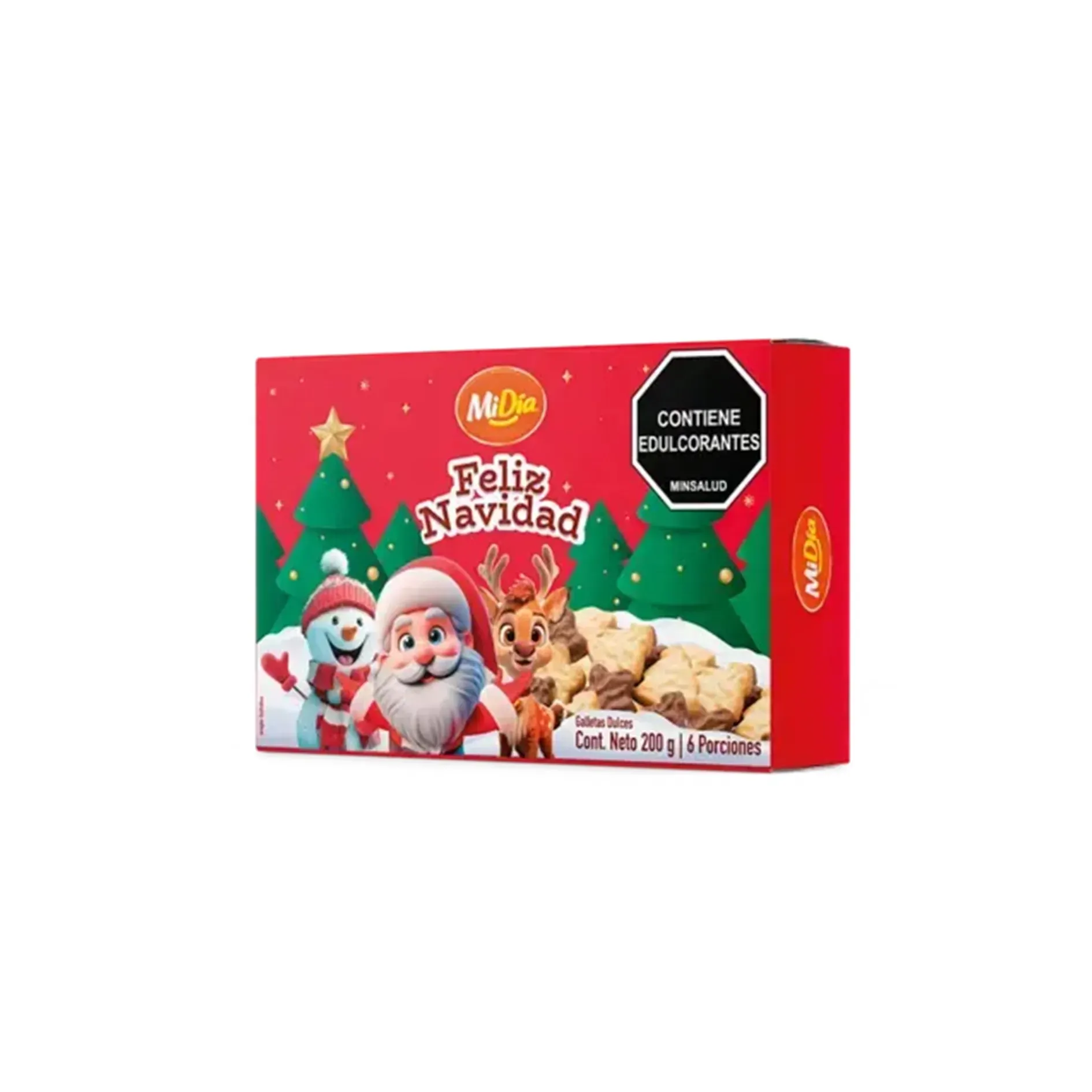 Galletas Dulce Feliz Navidad Mi Día 200g X 3 Uds