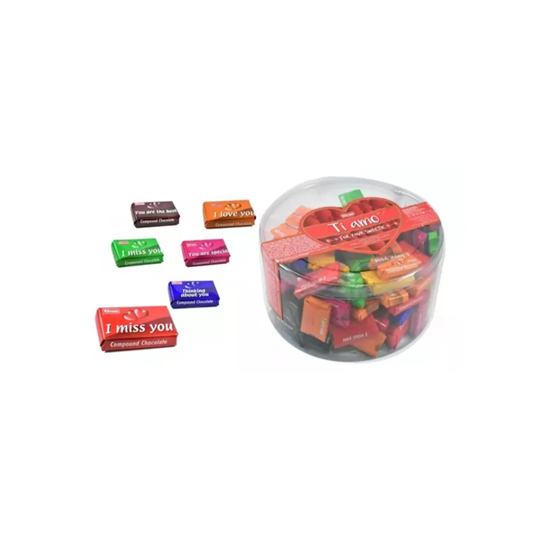 Dulces Choco Mensajes Ti Amo Elvan X 450gr