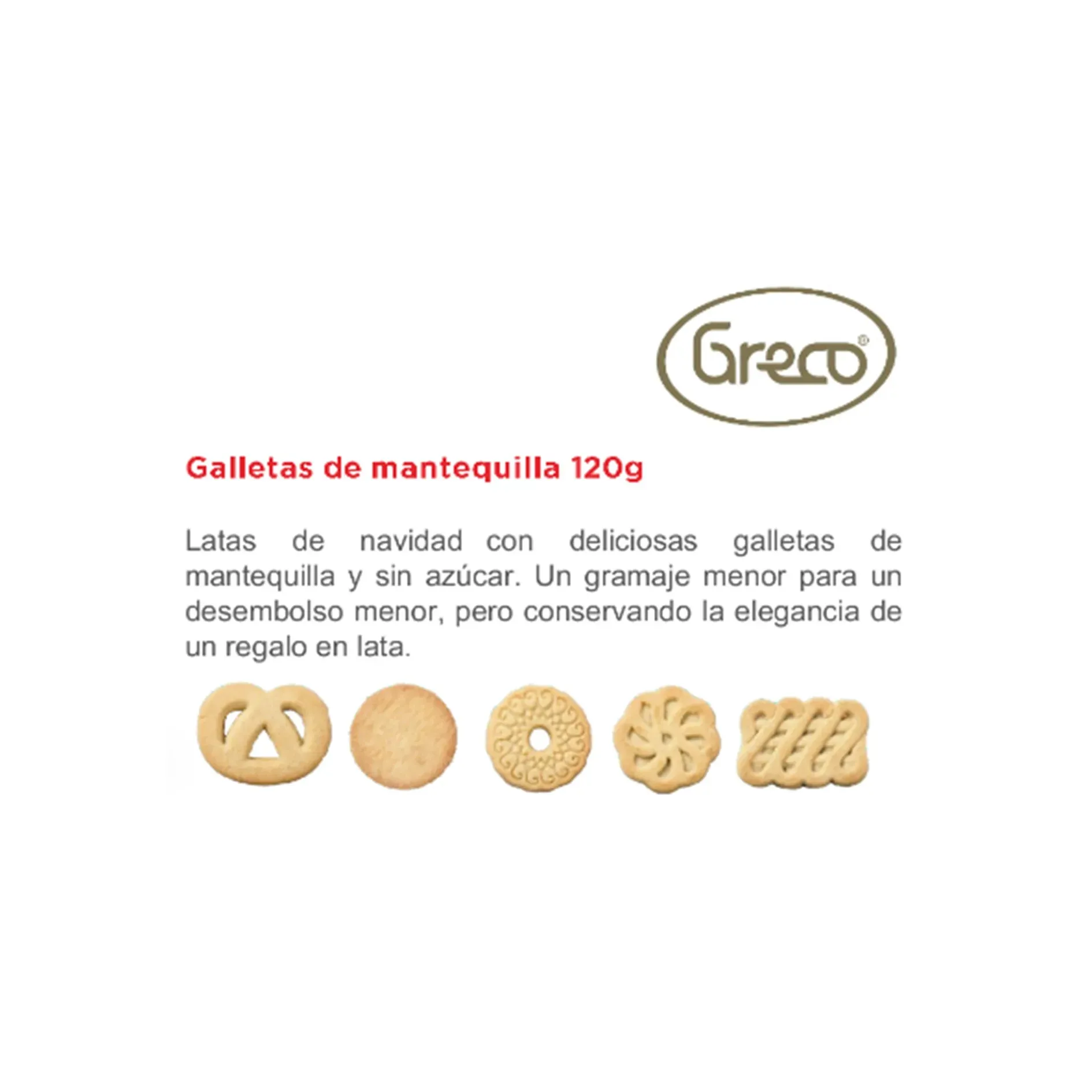 Galletas Navideñas Greco Merry Christmas 120 Gr X 12 U