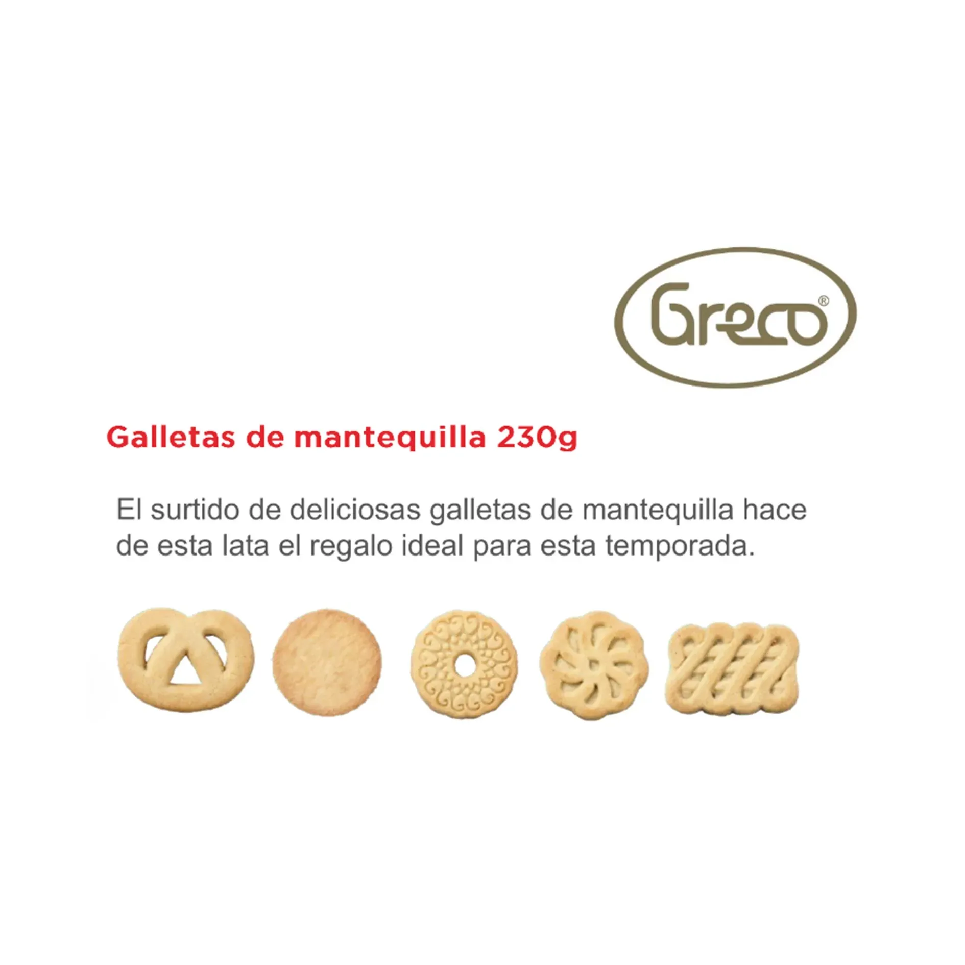 Galletas Navideñas Greco Merry Christmas 230 Gr Caja X 6 U