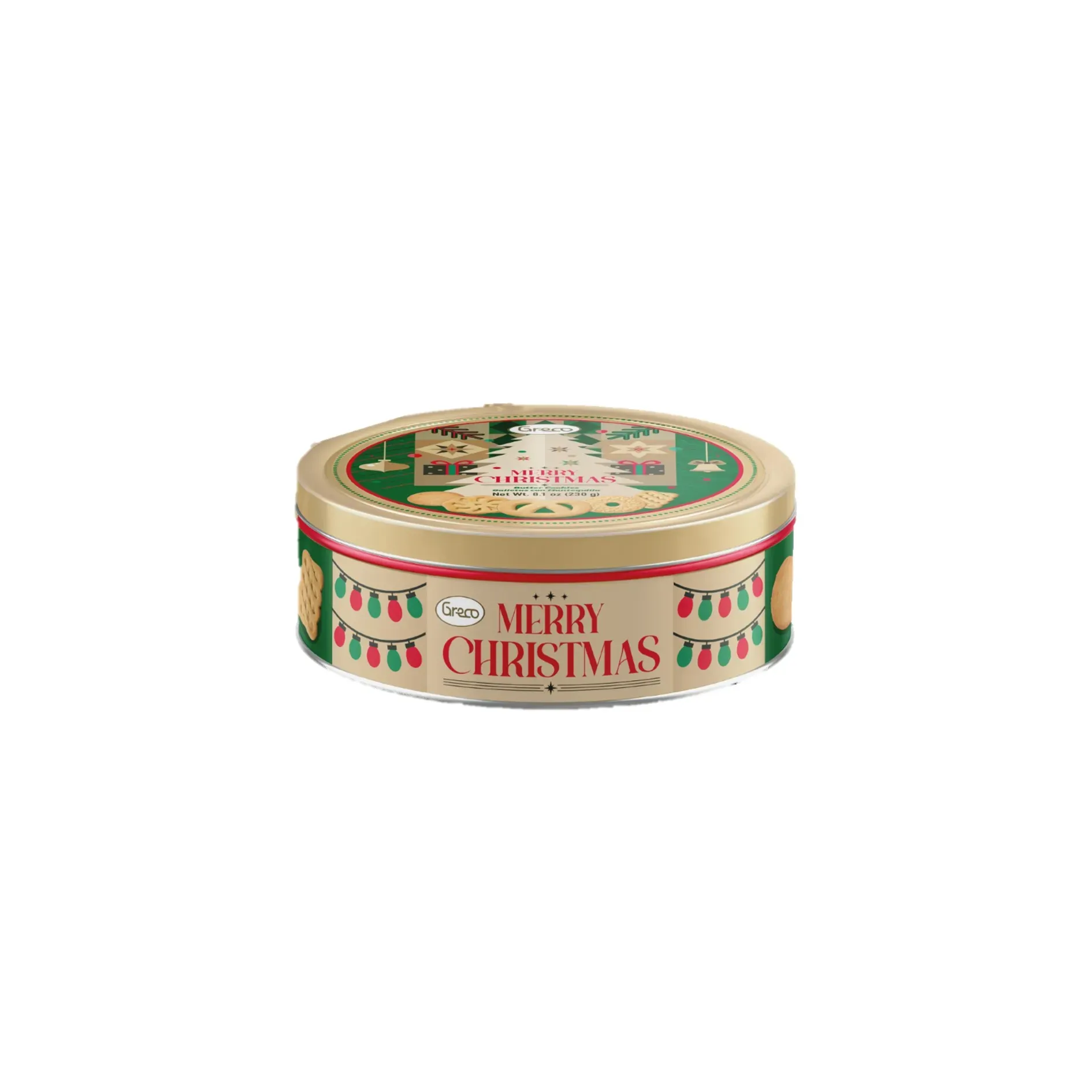 Galletas Navideñas Greco Merry Christmas 230 Gr Caja X 12 U