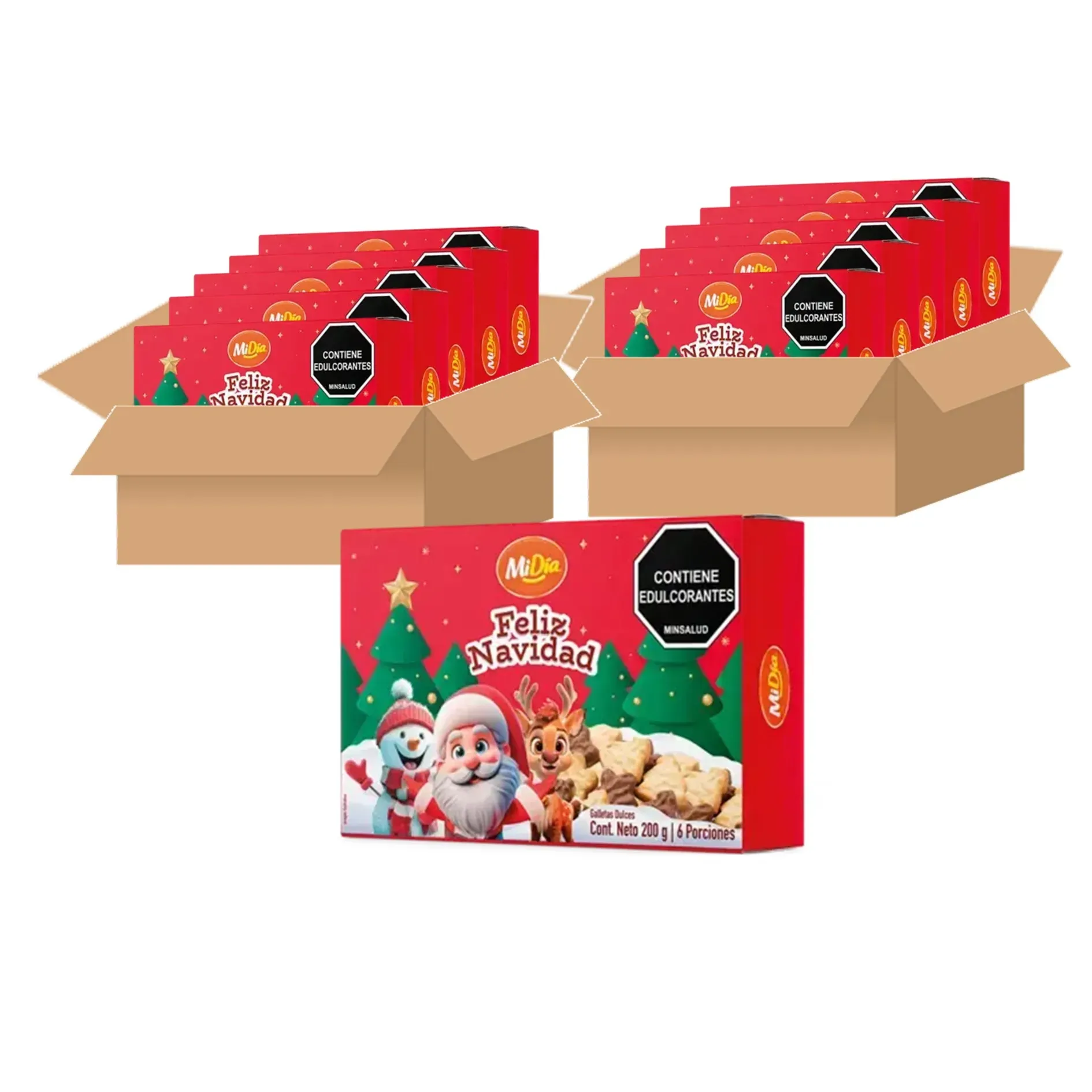 Galletas Dulce Feliz Navidad Mi Día 200g X 12 Uds