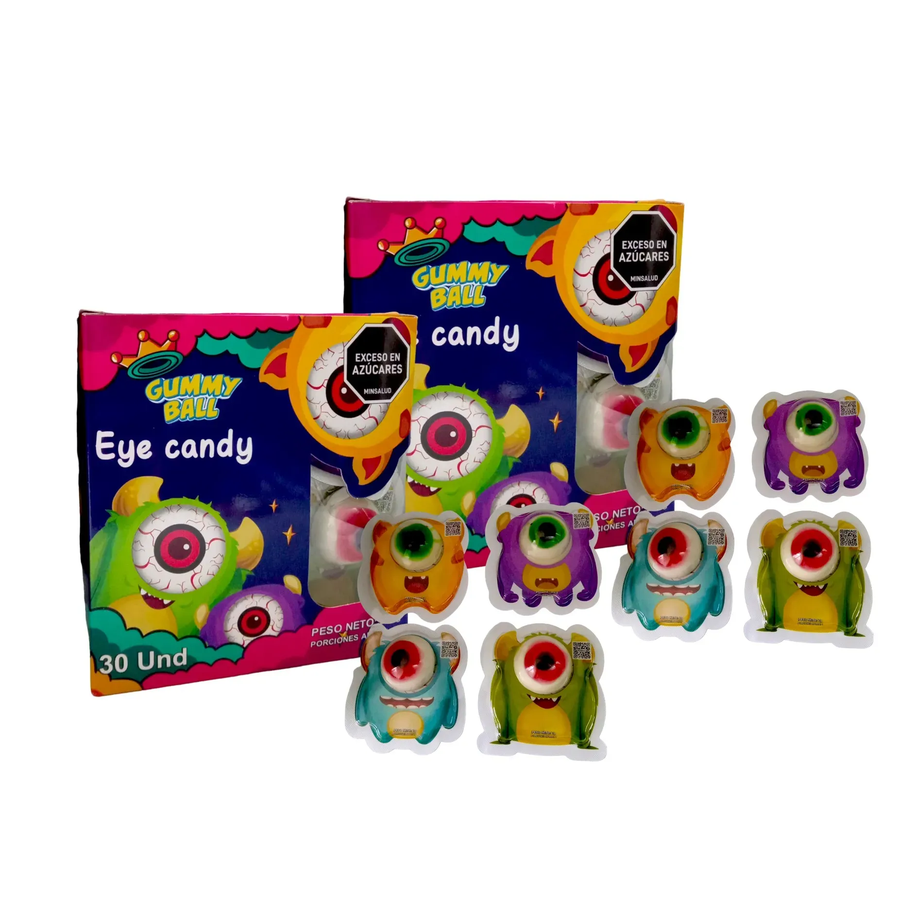 Dulces Gomitas Gummy Ball Ojos Ojitos Monstruos X60und