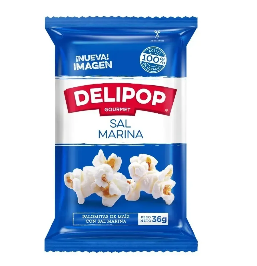 Delipop Crispetas Surtida Sal Marina / Dulce X 12 Unidades