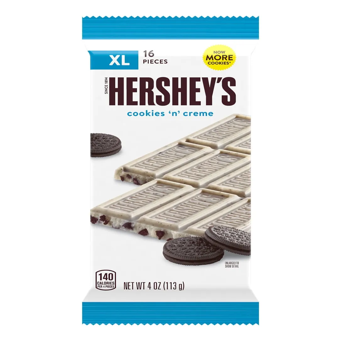 Chocolatina Hersheys Cookies & Creme Barra Tableta Xl