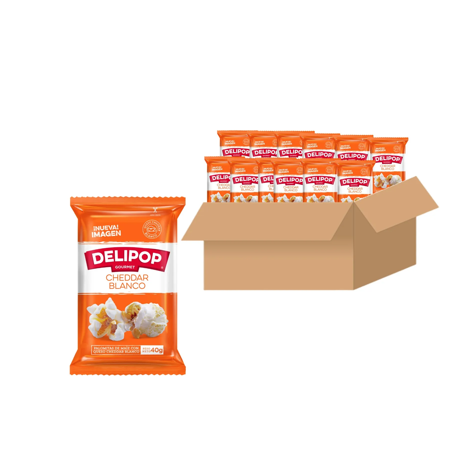 Delipop Crispetas Queso Cheddar X 12 Unidades