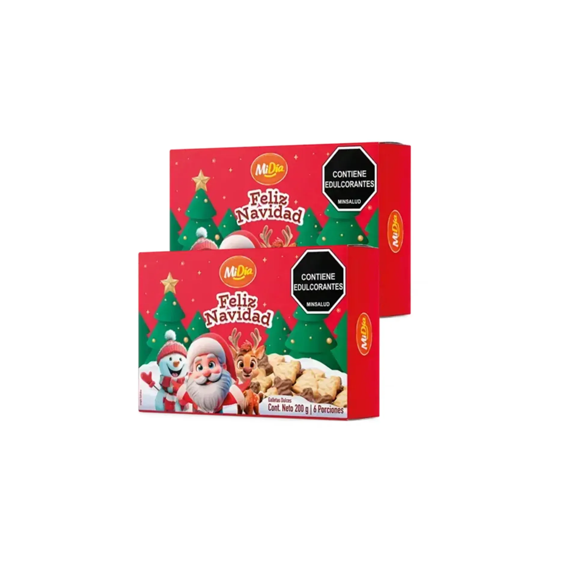 Galletas Dulce Feliz Navidad Mi Día 200g X 2 Uds