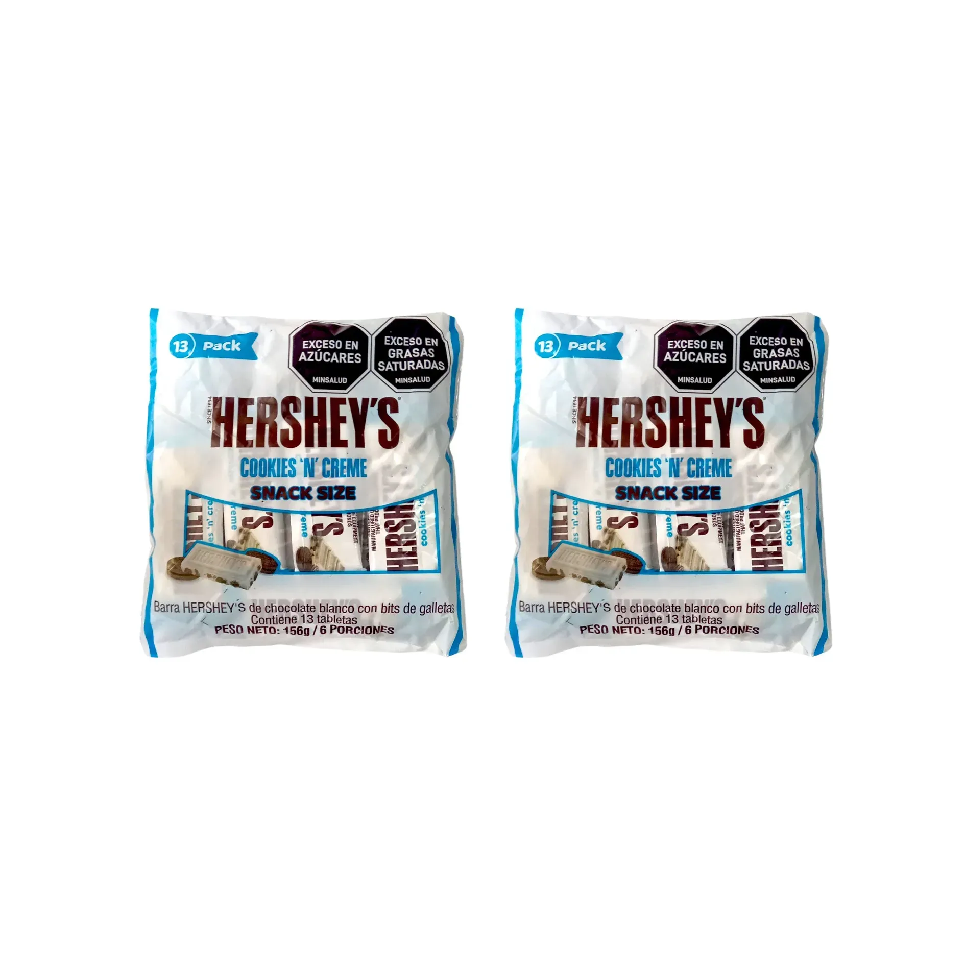 Hersheys Snack Size Cookies And Creme 2 Paq X156gr X13 Uds