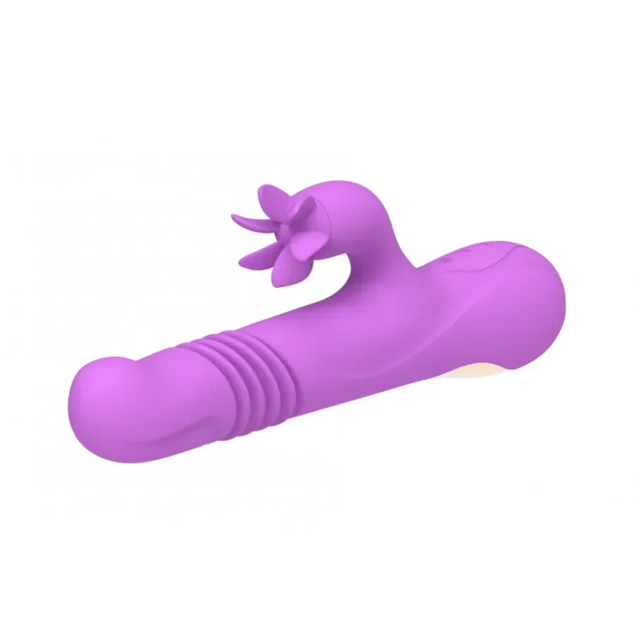 Vibrador Doble Estimulación Arya Telescopic Rotation Tongue