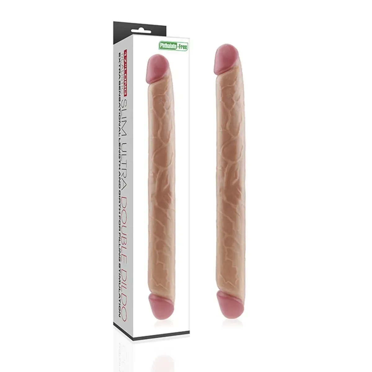 Dildo doble realista 17 cm Slim ultra