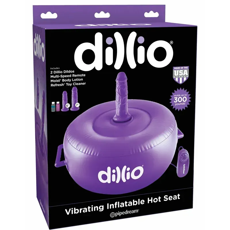 Asiento Hot Inflable Vibrador Morado Dillio