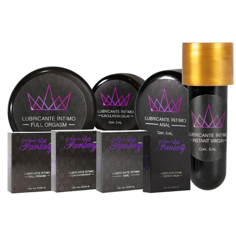 Kit Fantasy Lubricante Anal, Multiorgasmos, Retardante y Estrechante