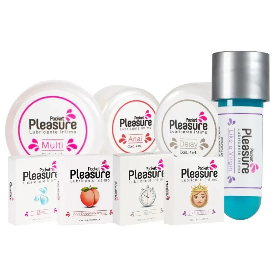 Kit Lubricante Anal, Multiorgasmos, Retardante y Estrechante POCKET PLEASURE