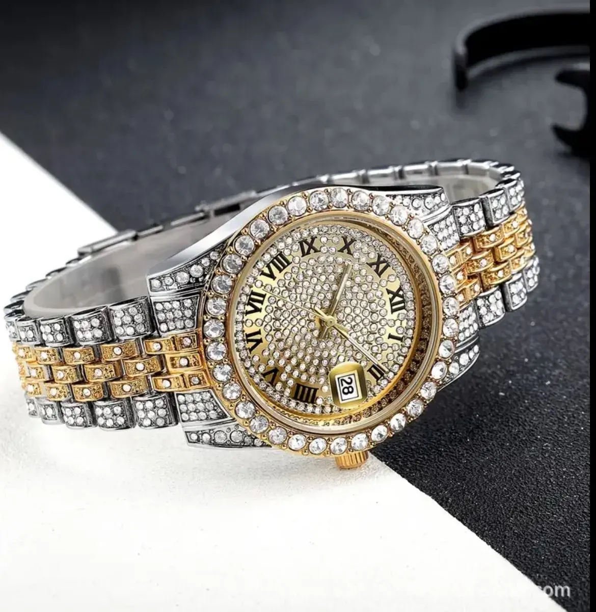 Reloj Pulsera Con Diamantes Imitación De Lujo