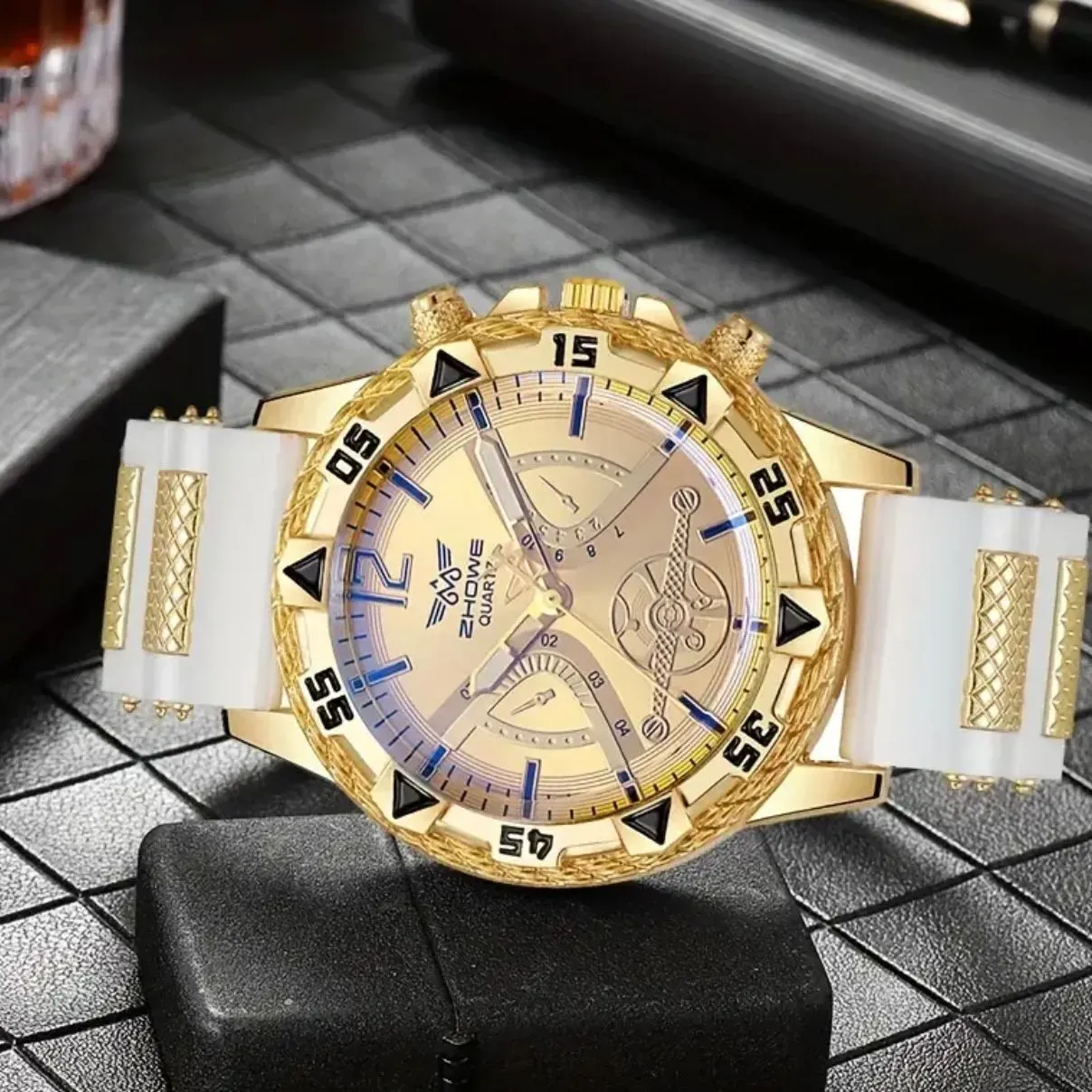 Reloj Con Correa De Silicona Esfera Grande Para Hombre