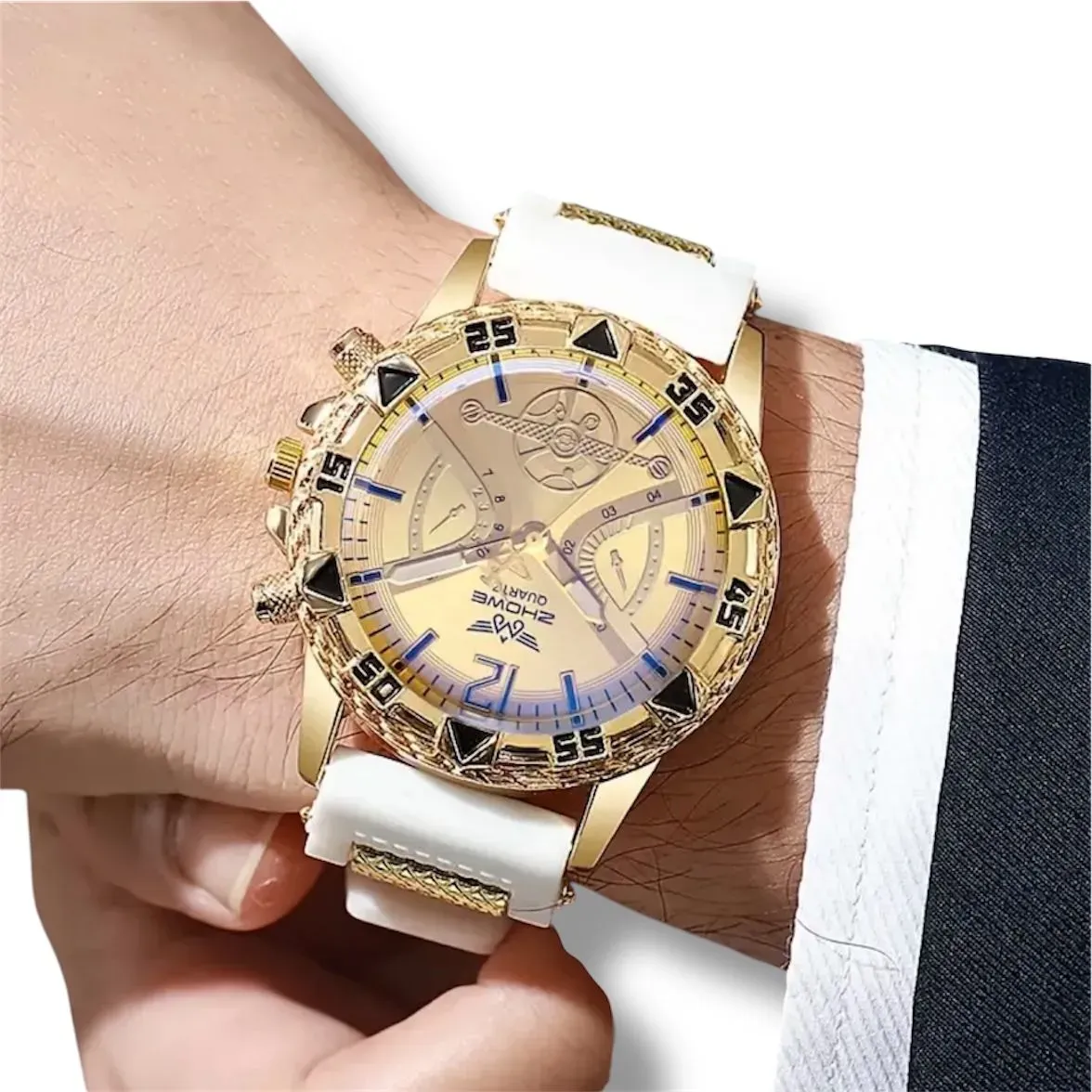 Reloj Con Correa De Silicona Esfera Grande Para Hombre