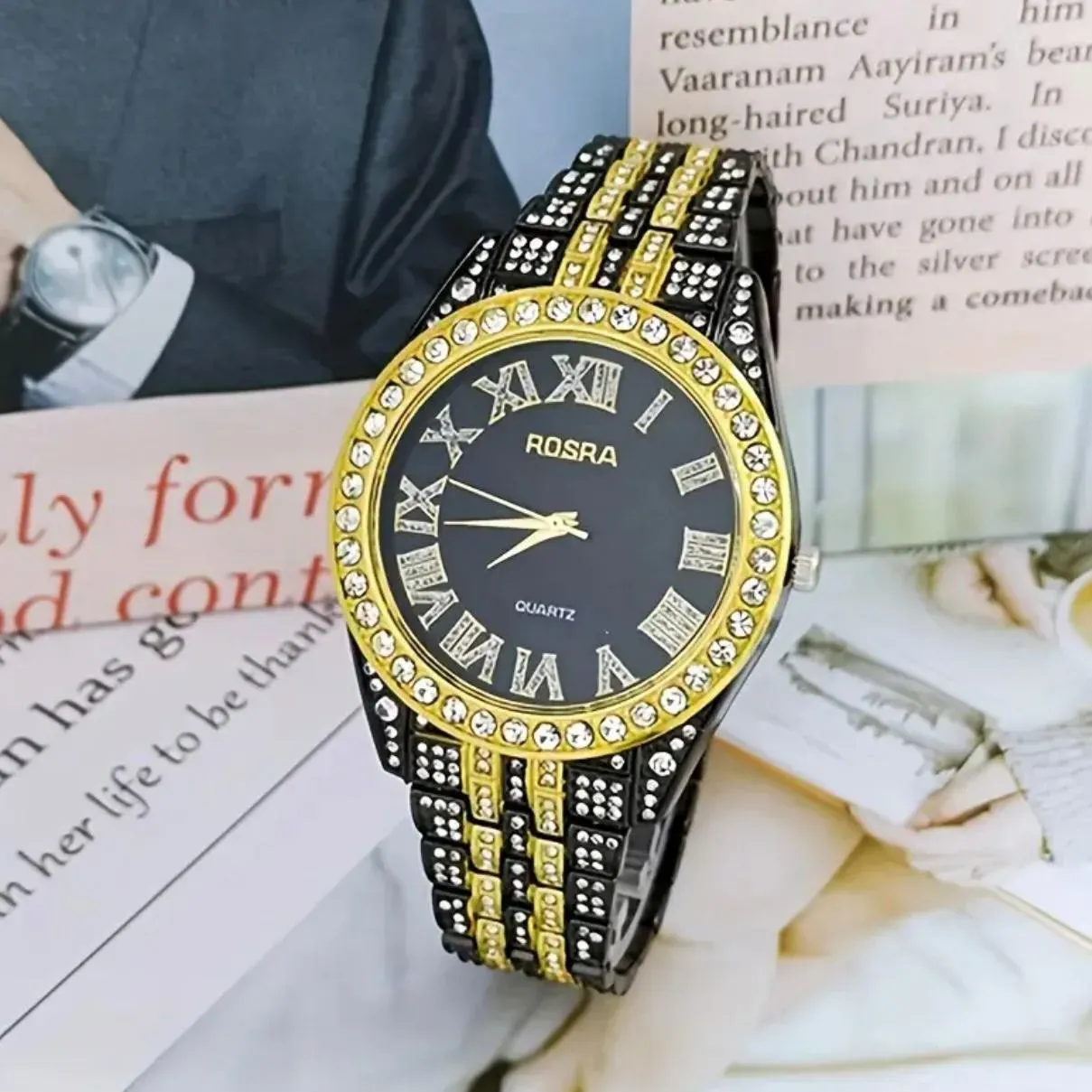 Reloj Cubano Diamantes Imitación De Lujo