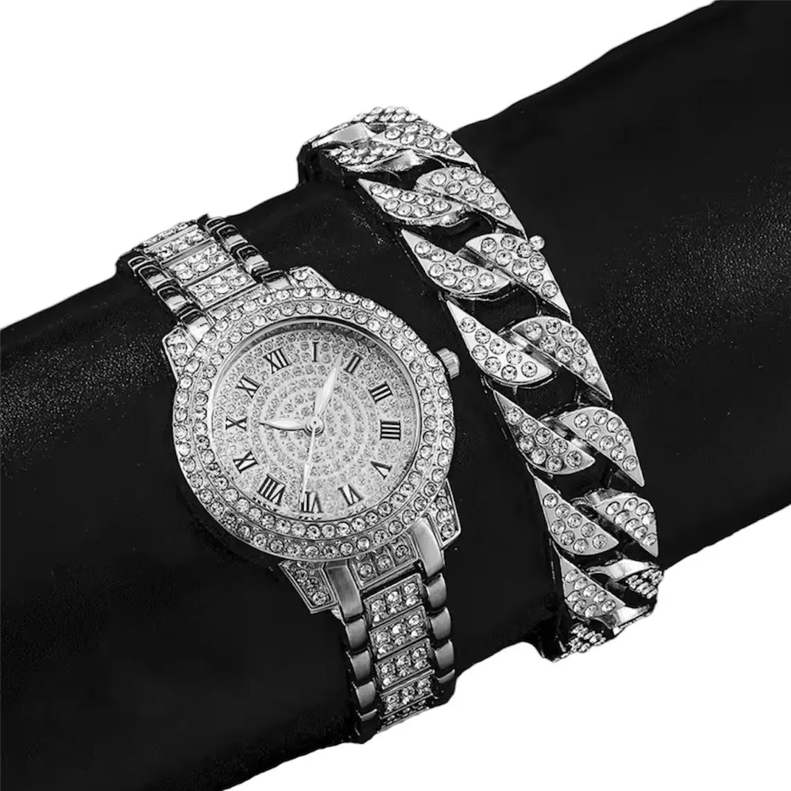 Reloj De Pulsera Con Diamantes De Imitación Para Mujer Y Pulsera De Lujo