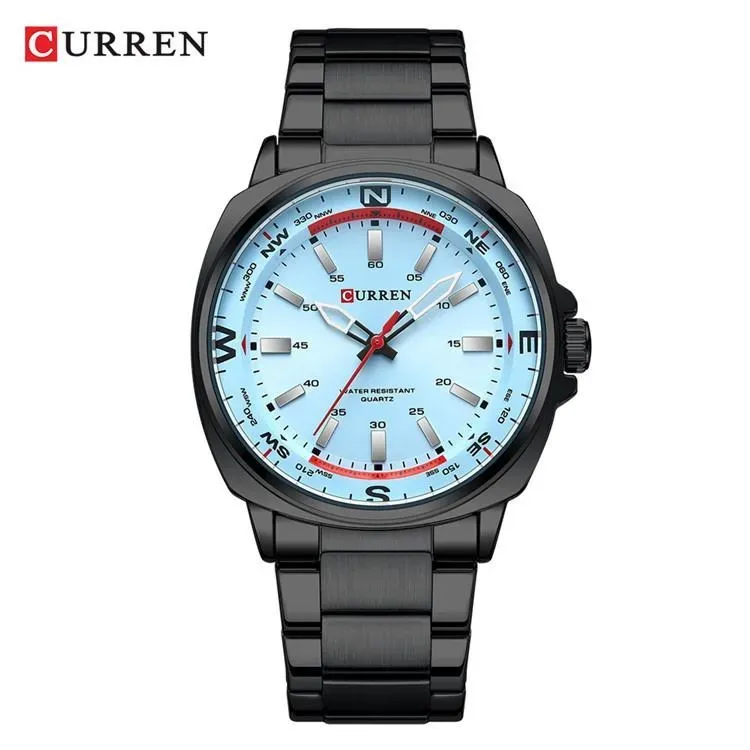 Reloj CURREN Original Banda En Acero Inoxidable 3ATM Impermeable 8455