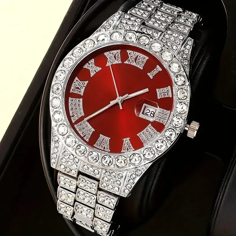 Reloj Cubano Diamantes Imitación De Lujo