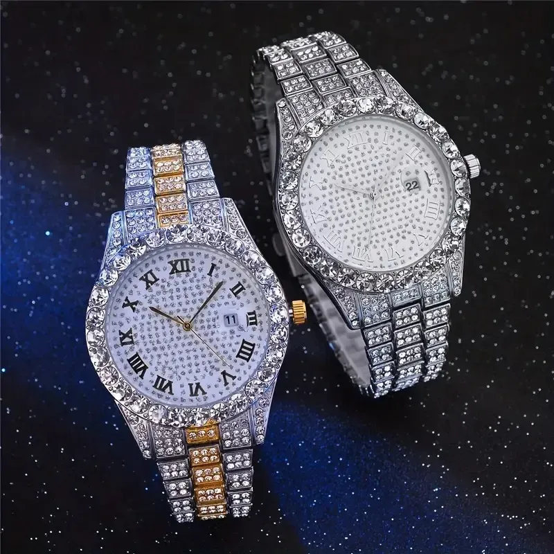 Reloj Cubano Diamantes Imitación De Lujo