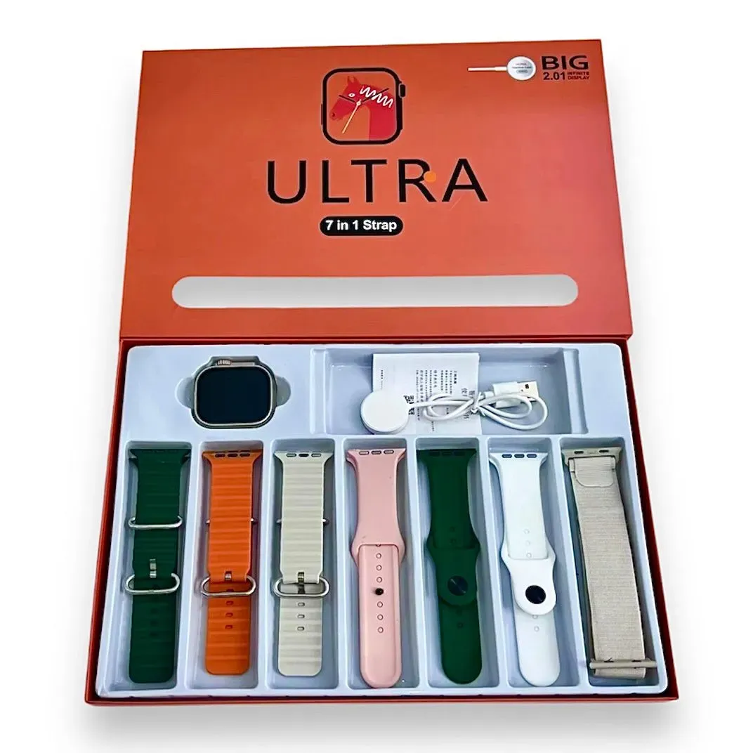 Reloj Inteligente 7 En 1 Para Hombre Y Mujer Pulsera Ultra 9 Con Pantalla De Alta Definición De 2,2 Pulgadas